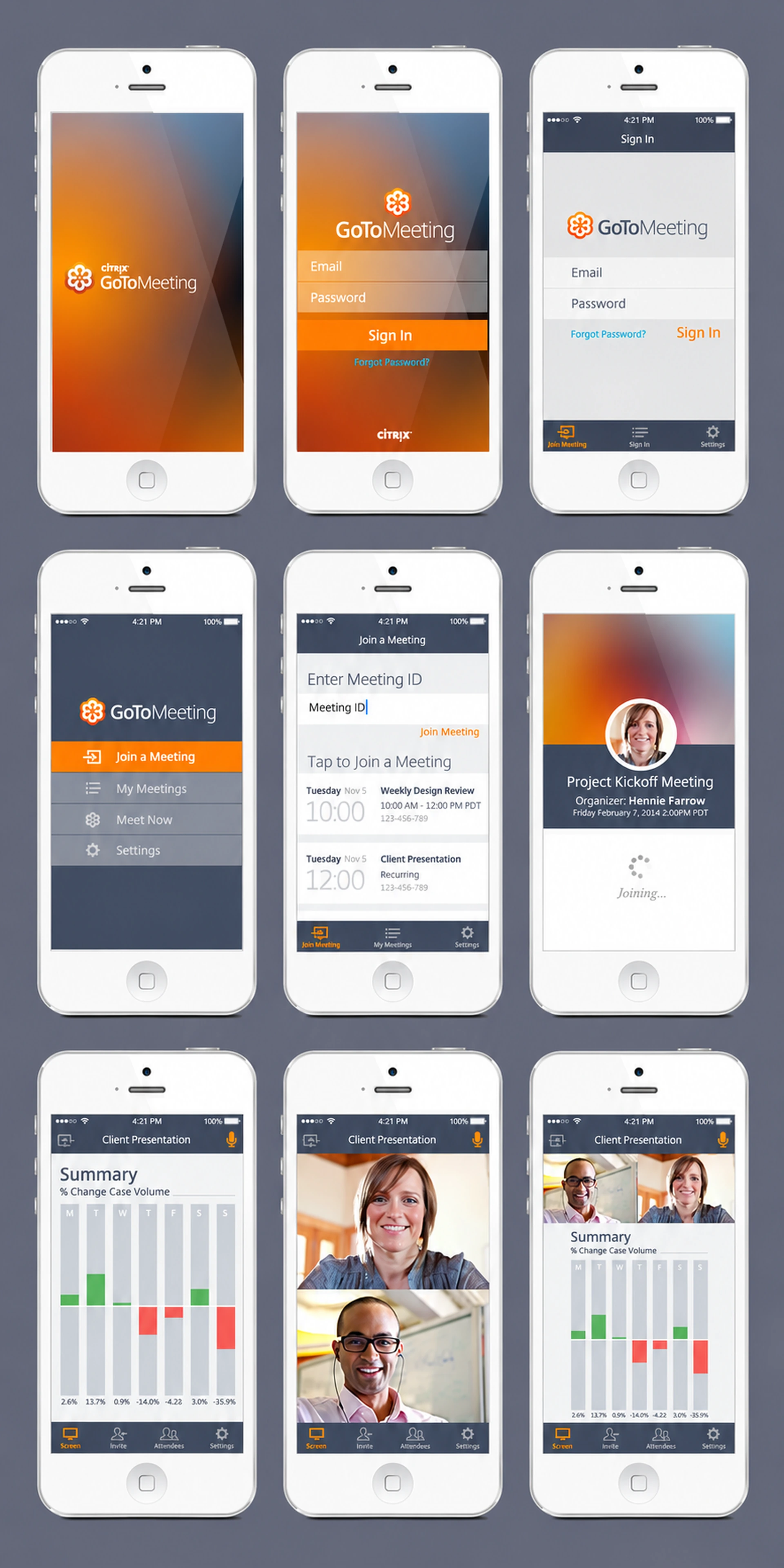 GoToMeeting iOS app, iPhone