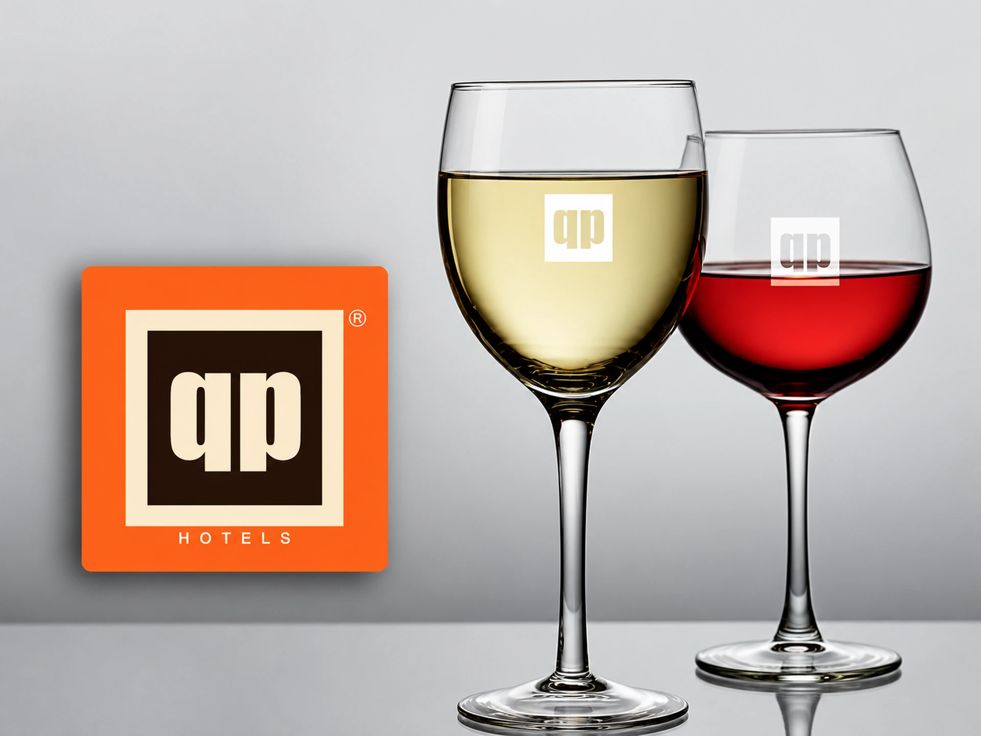 Package Design: Coasters and wine glasses