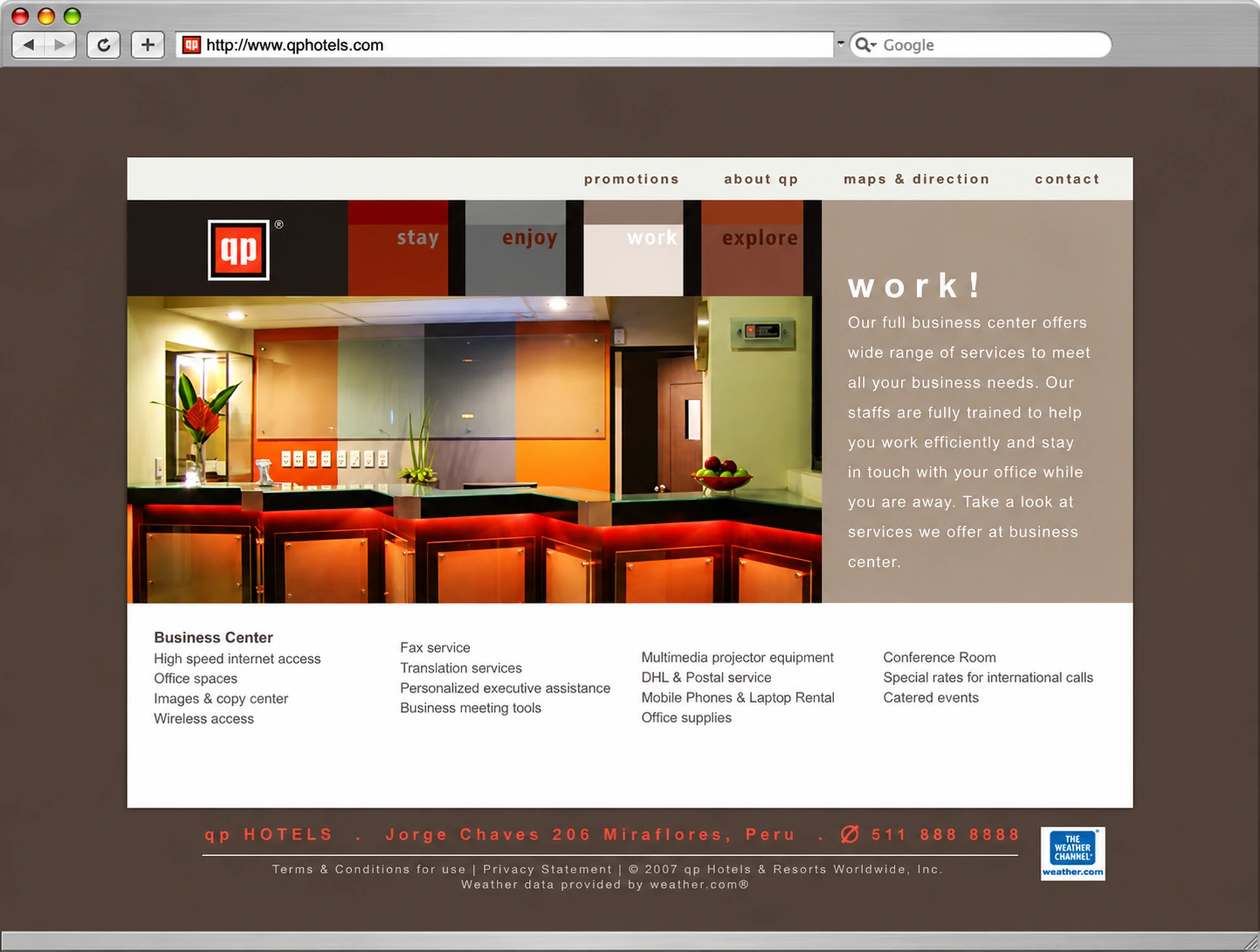 Website: Secondary page, Work section