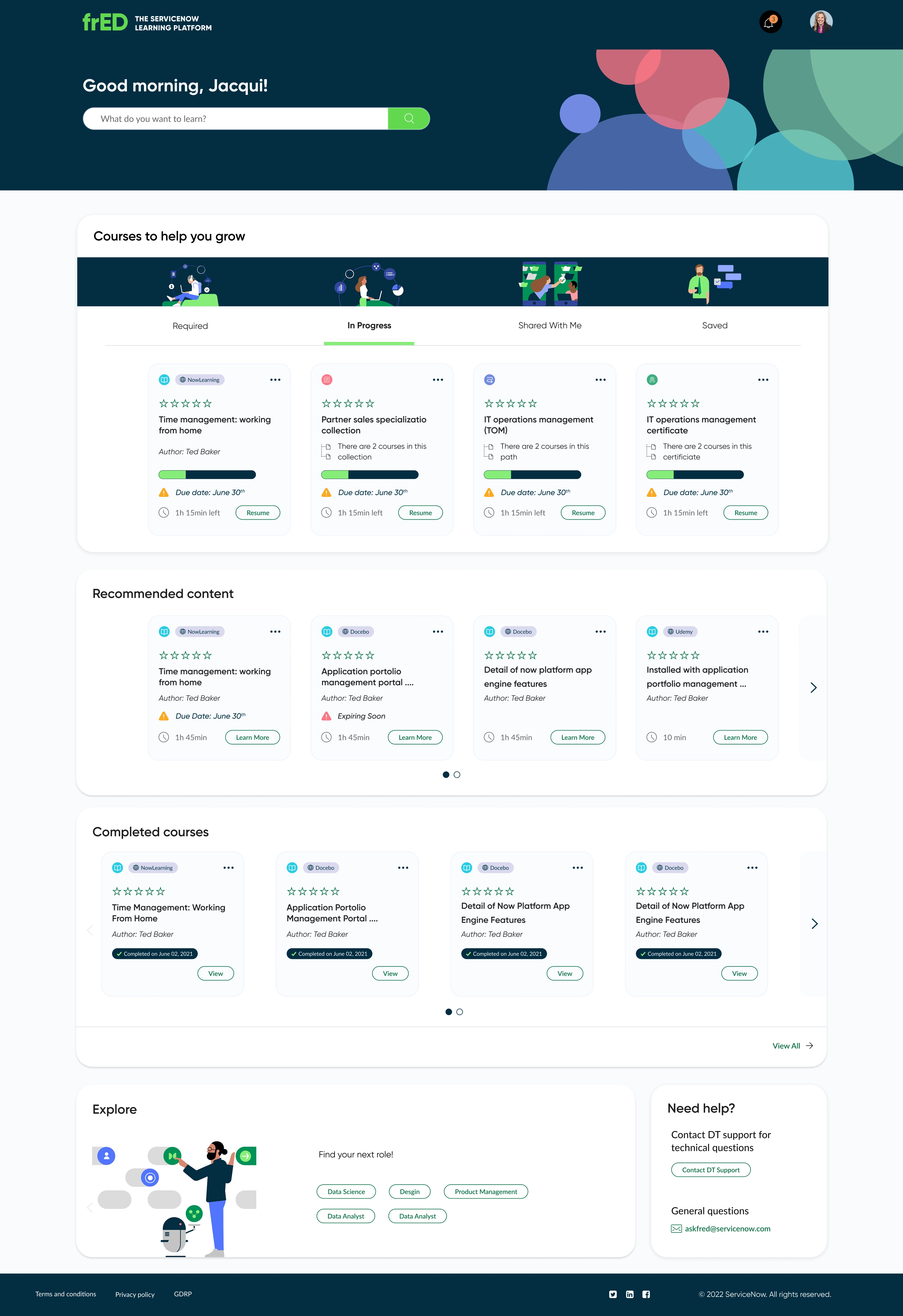 frED landing page