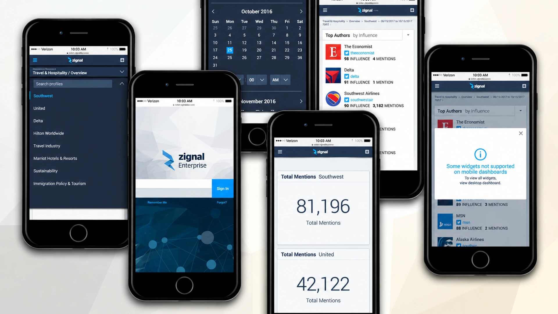 Zignal Enterprise 2.0, mobile